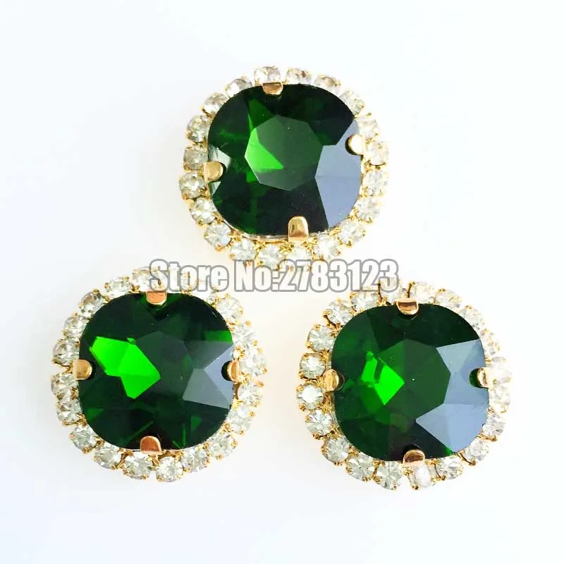 Трава зеленая 12 мм 20 шт/упак. толстая квадратная форма AAA + стеклянная Хрустальная