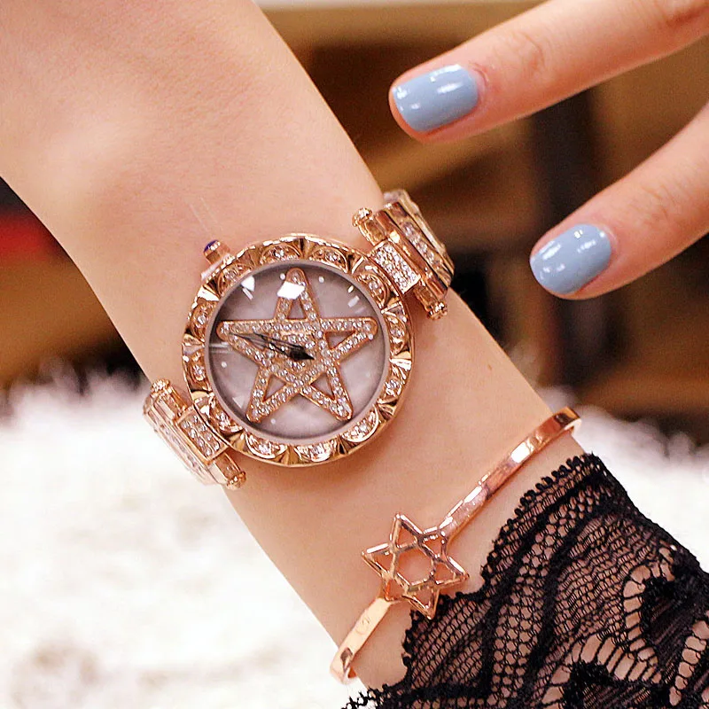 

Fashion Ladies Watch Women Bracelet Watches Waterproof Stainless Steel Female Clock Quartz Rhinestone Wristwatch Gifts For Women