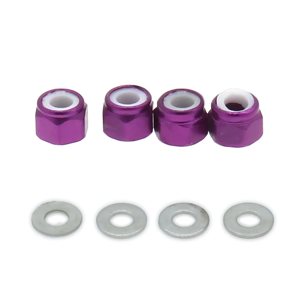 RCAWD 4 шт. гайка для замка колеса из сплава с прокладкой модели Rc Hobby Car 1/14 LC Racing
