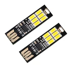 Светодиодный ночсветильник, 6 светодиодов, 1 шт., лампочка, 1 Вт, 5 В, портативный, теплыйбелый свет для портативного зарядного устройства, компьютера, ноутбука