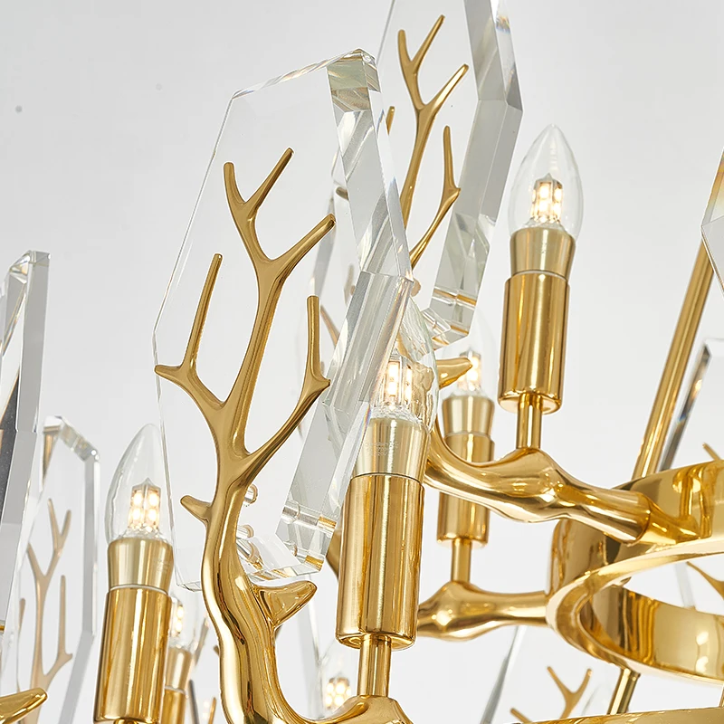 Хрустальная люстра в американском стиле Роскошная лампа для украшения гостиной