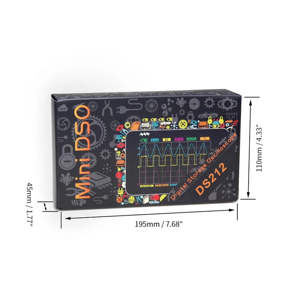 USB портативный цифровой осциллограф запоминающий 2 канала 1 МГц 10MSa/s osciloscopio de bolsillo