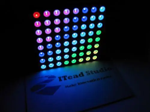 Бесплатная доставка новая RGB светодиодная матричная точка 60 мм 8*8 полноцветный