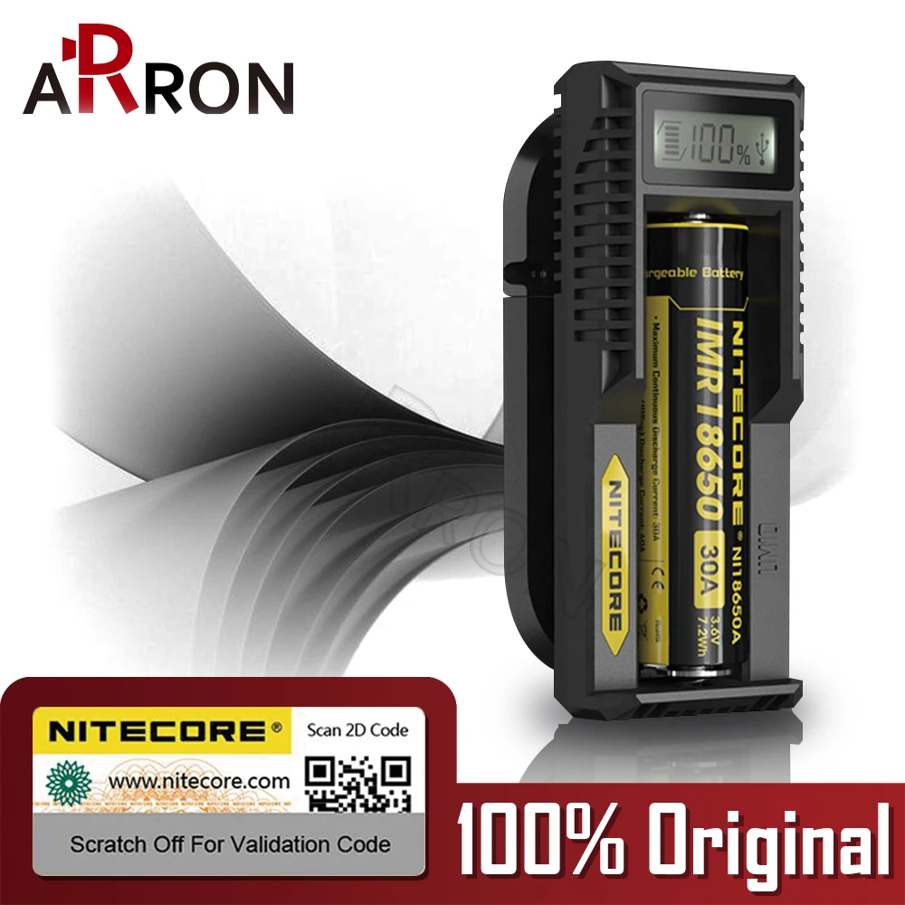 Nitecore UM10 цифровой Смарт USB зарядное устройство ЖК-дисплей для 18650 17650 17670 RCR123A 16340 14500