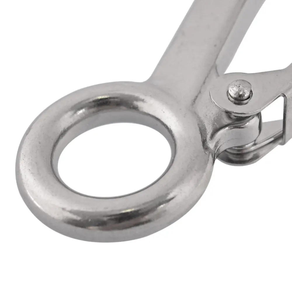 

1pcs 0.3T 304 Stainless Steel Marine Trigger Circular Rotary Eye Part Lifts Dark Hue Hanging 300KG Workload Limit Silver