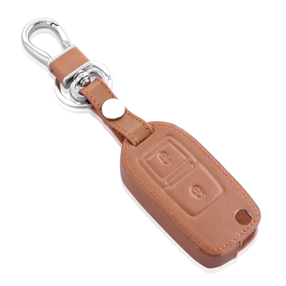 Стайлинг автомобиля кожаный чехол корпус для дистанционного ключа 2 кнопки VW Amarok