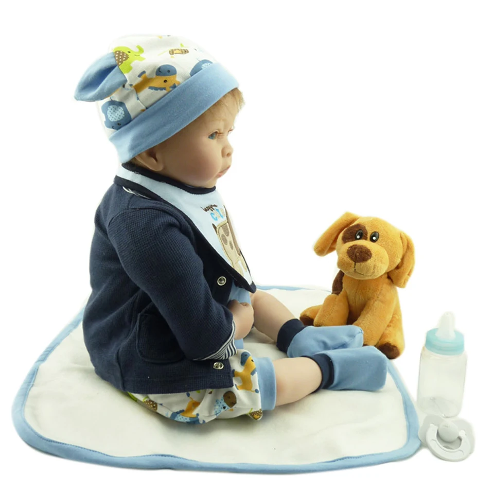 Мягкий силиконовый реалистичный Реборн 55 см 22 дюйма|reborn baby doll|reborn baby55 cm |