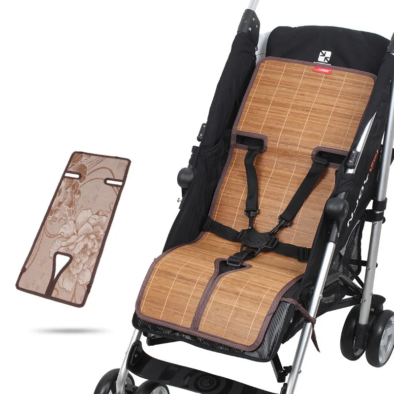 

2019 New Summer Baby Stroller Cushion Bamboo Fiber Mat For Baby Pram Pushchair Child Trolley Seat Pad Kids Dining Chair Cushions