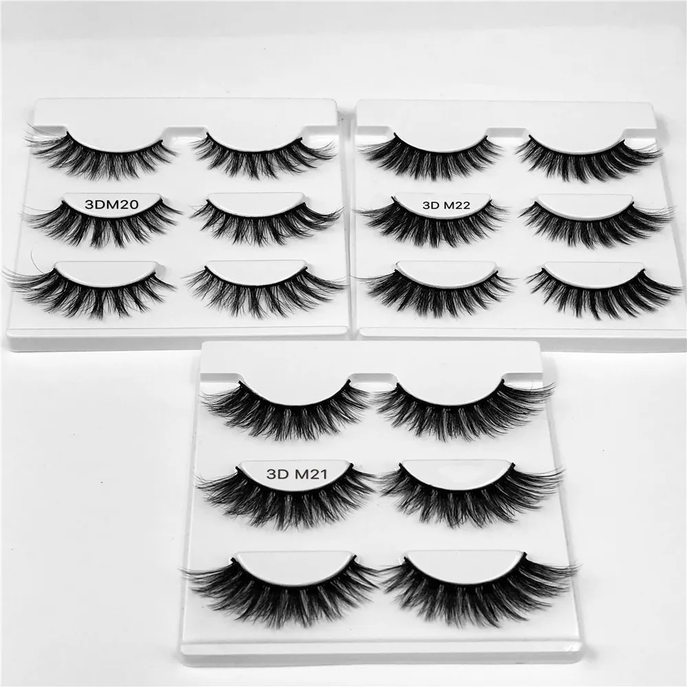 

3 Pairs Handmade 3D Lashes Short Cross Messy Eye Lashes Plastic Cotton Stalk False Eyelashes Professional Eyelash Extension Tool