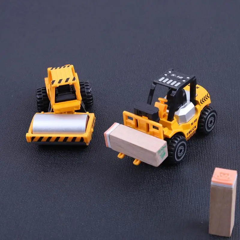 6pcs/Set Engineering Truck Model Toy Mini Alloy Car/Truck/Helicopter Children Gift | Игрушки и хобби