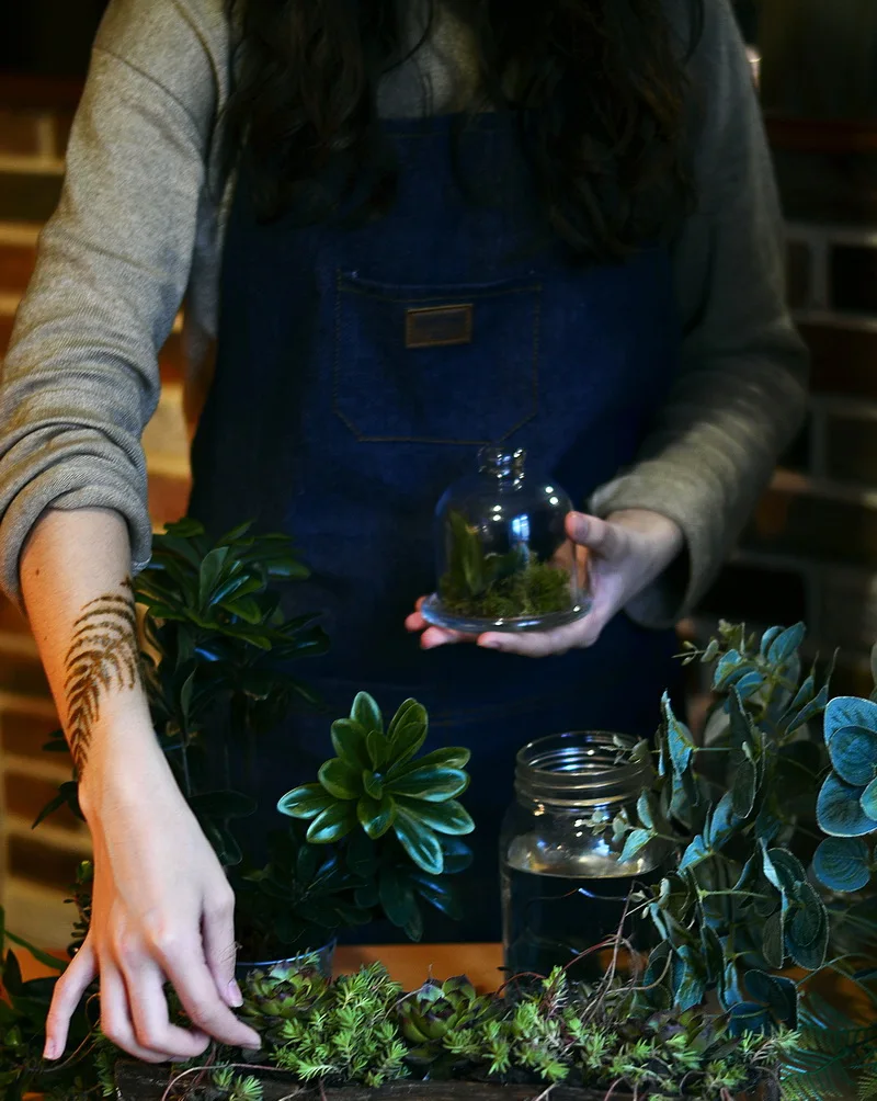 Новинка 2016 фартуки джинсовая простая синяя форма унисекс джинсы для взрослых