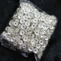 silver color crystal rhinestone 6mm 8mm 10mm rondelle spacer beads 500pcspack jewelry makings b846