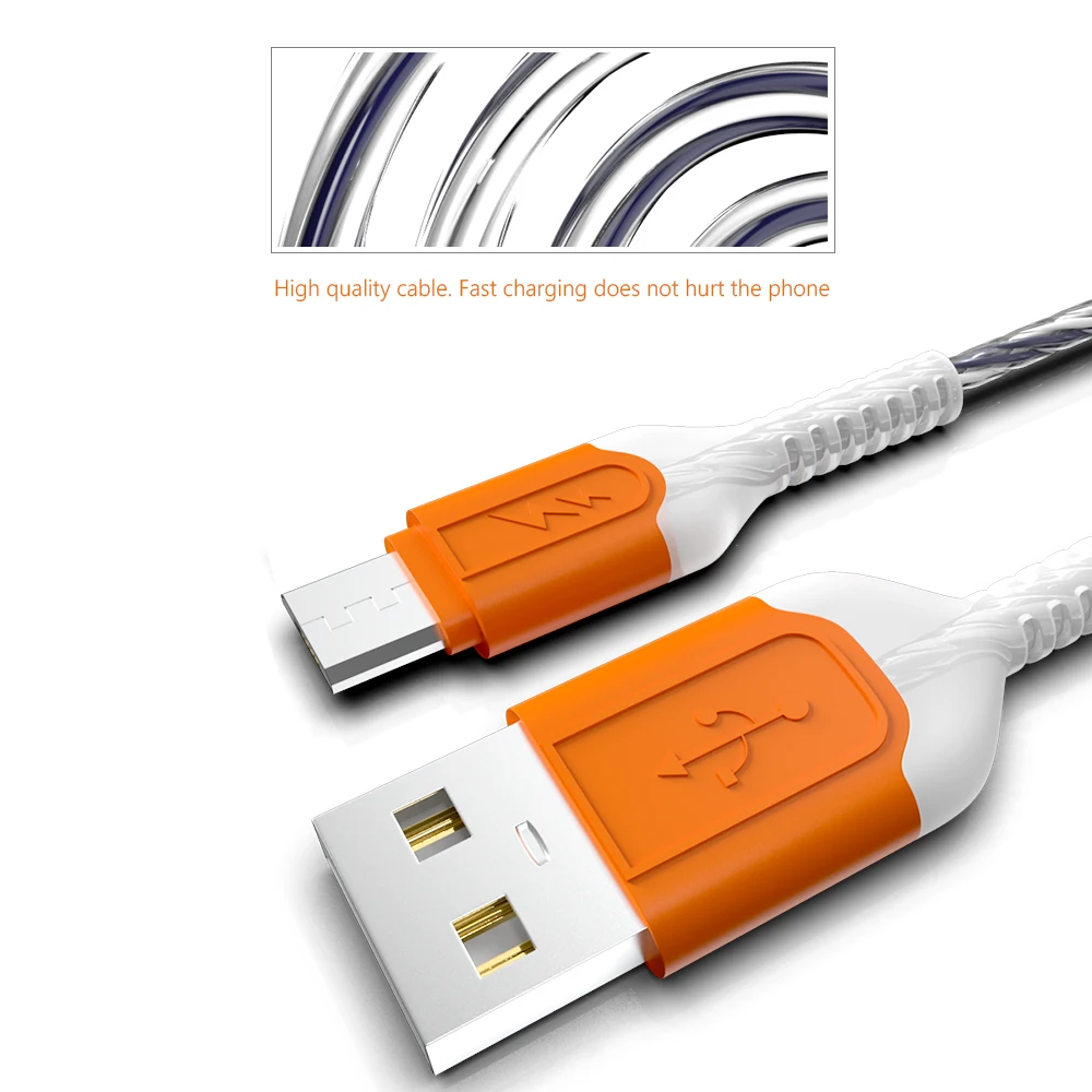 1 м Быстрая зарядка usb-кабель светящийся кабель для передачи данных MicoType C зарядное устройство Шнур для iPhone X XS MAX XR 8 7 6s Plus 5 кабели для мобильных телефонов