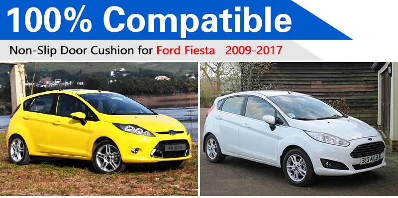 Для Ford Fiesta 2009 2017 Противоскользящий резиновый коврик для двери 8 шт. MK6 MK7 2010 2013 2014 2015