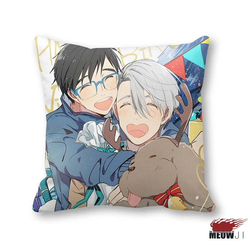 J Чехол-наволочка для подушки с рисунками из аниме "Yuri on Ice", разные размеры - Цвет: J