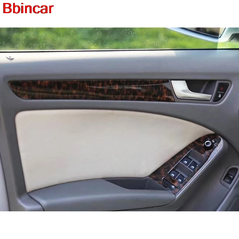 

Bbincar ABS Plastic Brown Special Classic Front Gear Shif Panel Frame Window Switch Handle Interior Parts For Audi A4L 2009-2016