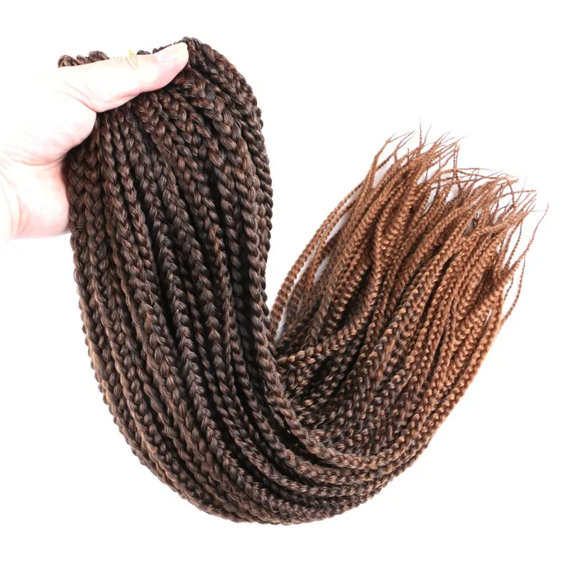 Desire for hair 22 пряди, 14, 18, 24 дюйма, тонкая маленькая коробка, косички, синтетические косички, наращивание волос, вязанные крючком косички, черный, 27# серый - Цвет: T1B/30