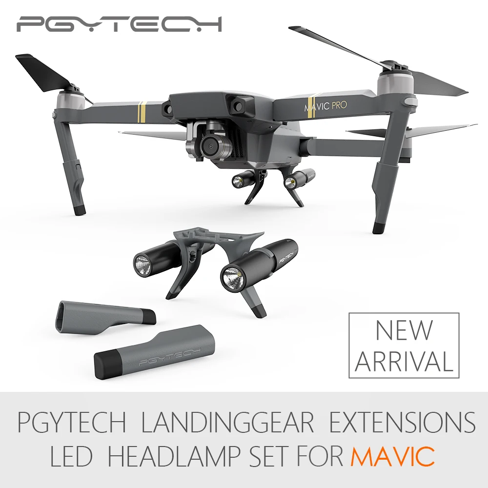 Pgytech для dji Мавик Pro Extended Шасси ноги Поддержка Protector расширение светодиодный