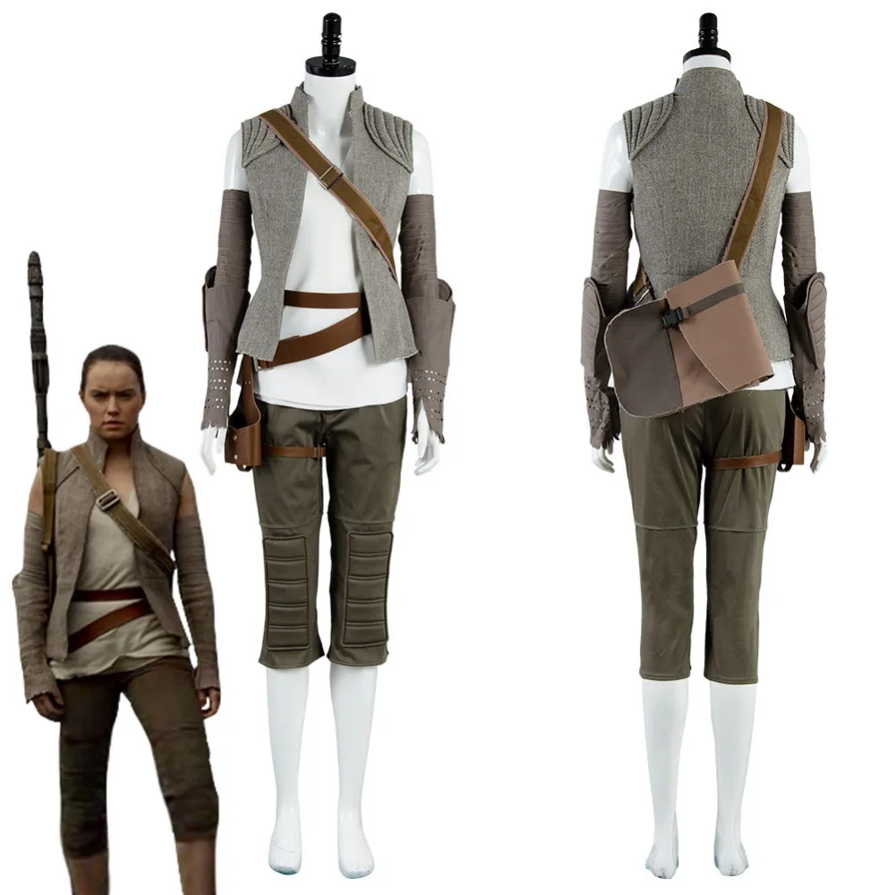 

Movie Star Cosplay The Last Jedi Rey Cosplay Costume Outfit Adult Women Rey Costumes Halloween Carnival Cosplay