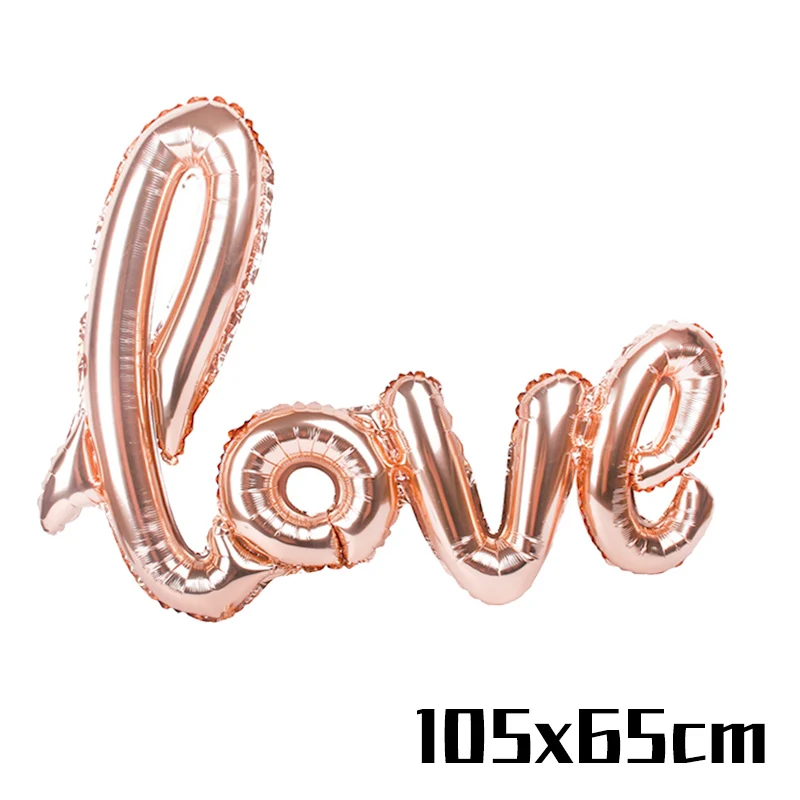 1pcs Love Balloon MEIDDING С Днем Рождения Фольга из розового золота воздушный шар воздушные шары Свадебный декор 30/40/50th день рождения принадлежности для юбилейной вечеринки - Цвет: 1pcs Love Balloon