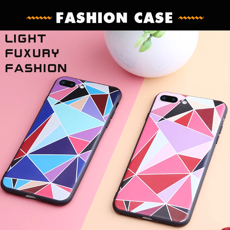 Yikola Colorful Soft TPU Pattern Case For iPhone 7 8 Plus Protect Back Full Cover X 6S Fashion Phone Cases |