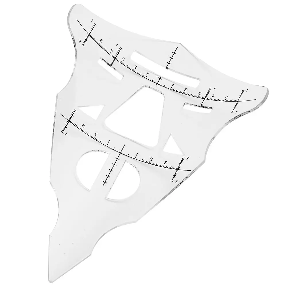 Линейка для макияжа лица и бровей трафарет татуажа губ косметический инструмент
