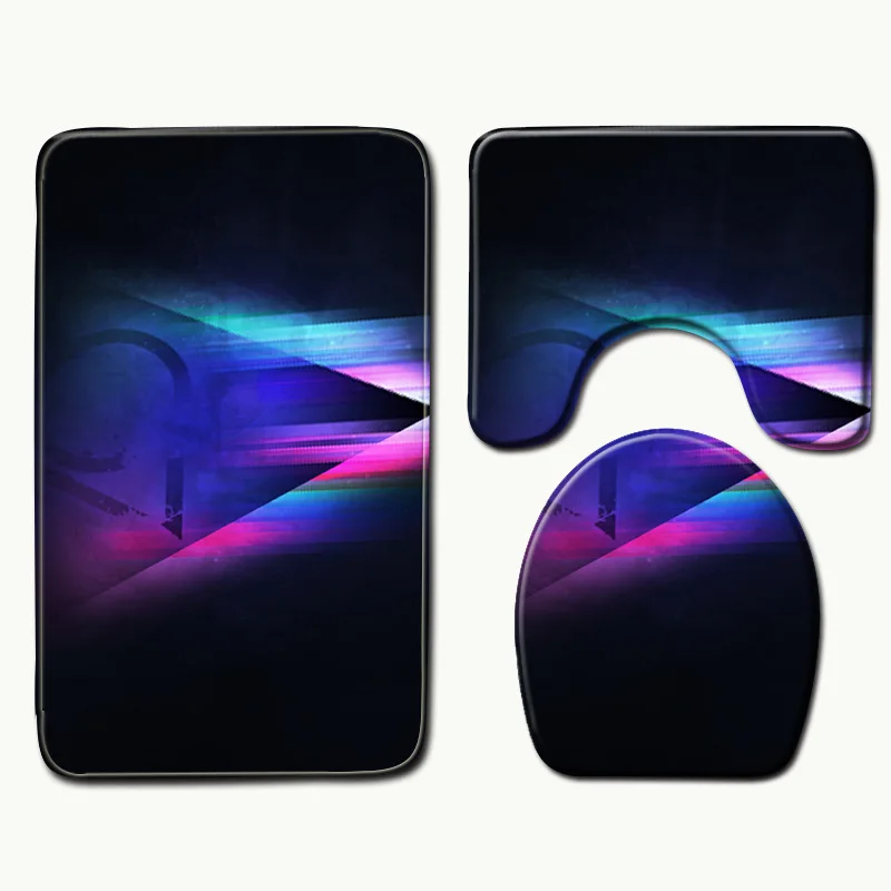 Zeegle 3D коврик для душа с геометрическим рисунком моющийся ванной из микрофибры