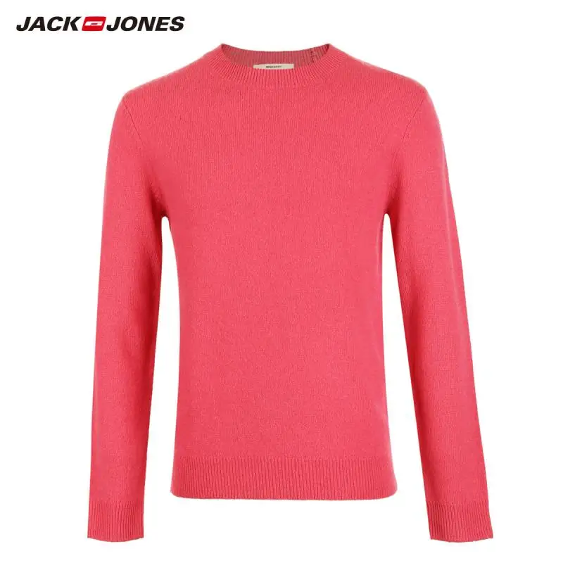JackJones мужской однотонный шерстяной свитер пуловер Топ Мужская одежда 218424507