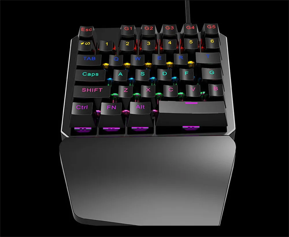 VOBERRY HXSJ J100 без посторонней помощи; большие размеры 35-ключ проводная USB игровая клавиатура эргономичная Механическая сенсорная клавиатура
