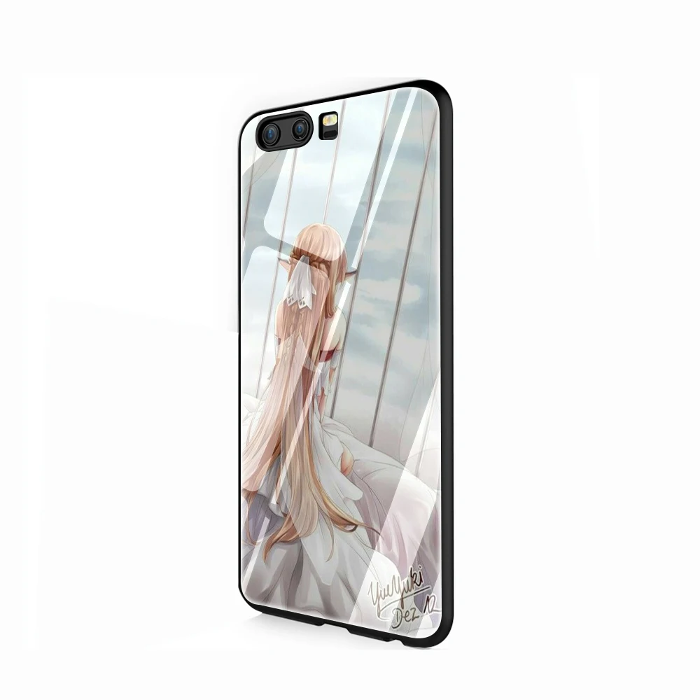 Sword Art Online SAO аниме чехол из закаленного стекла для телефона huawei P10 P20 P30 Y6 Y9 Honor 8X 7A pro 9 10 Lite mate 20 Lite - Цвет: G1