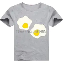 Детская футболка из ткани с рисунком яичницы одежда для