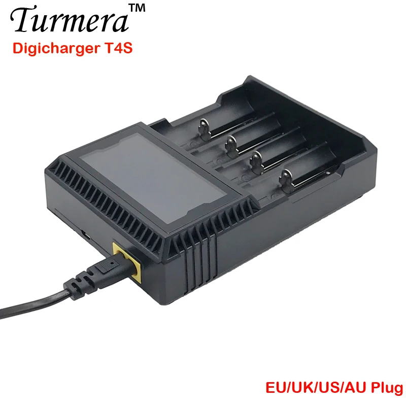 18650 зарядное устройство lcd Turmera T4S для 26650 21700 18500 18350 14500 Ni MH NI CD AA устройство|Зарядные