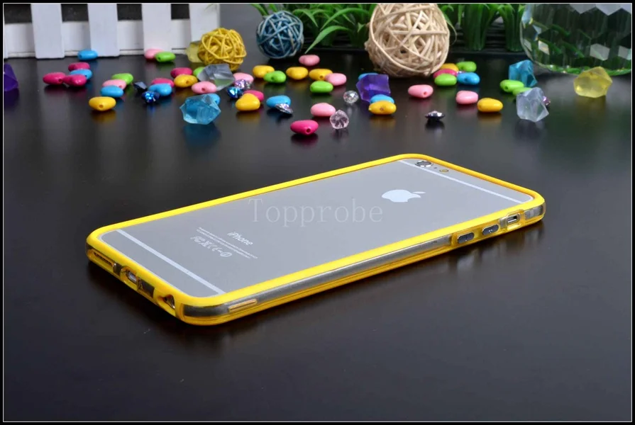 Гибридный Средний прозрачный мягкий ТПУ бампер для iphone 6 6s 7 8 plus X XS MAX XR боковая защита рамка Крышка мягкие силиконовые чехлы