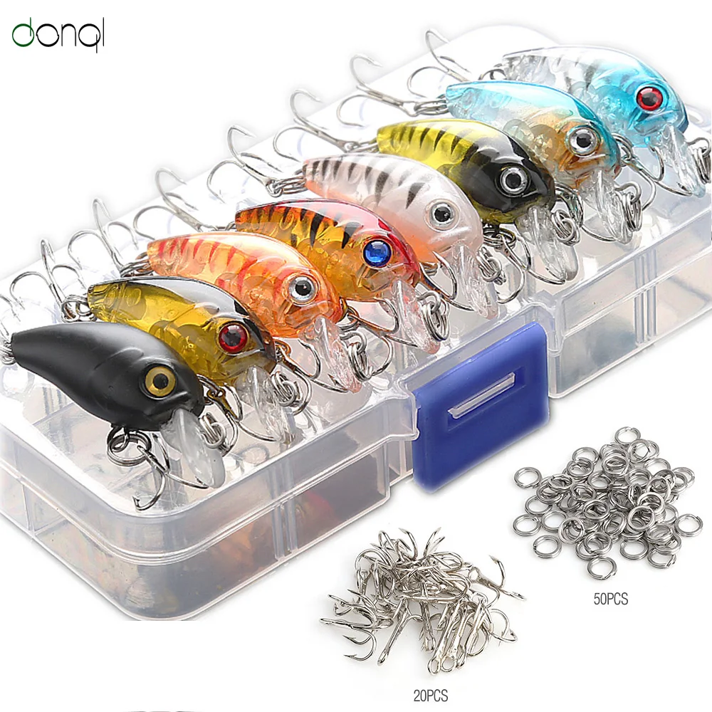 Набор рыболовных приманок DONQL 8 шт. гольян искусственная пластиковая наживка