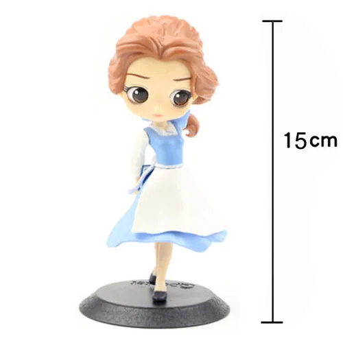 Belle light blue Q Posket фигурки принцесс Рапунцель Ариэль QPosket Белль Аврора Спящая красавица Русалочка Коллекционная кукла Дети игрушки для детей - Цвет: Belle light blue