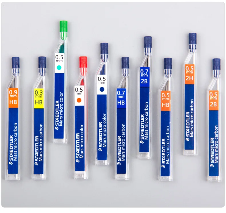 Staedtler Mars Micro углерода 03/05/07/09 мм для заправки зажигалок для механические карандаши 2 H/2B/HB/B