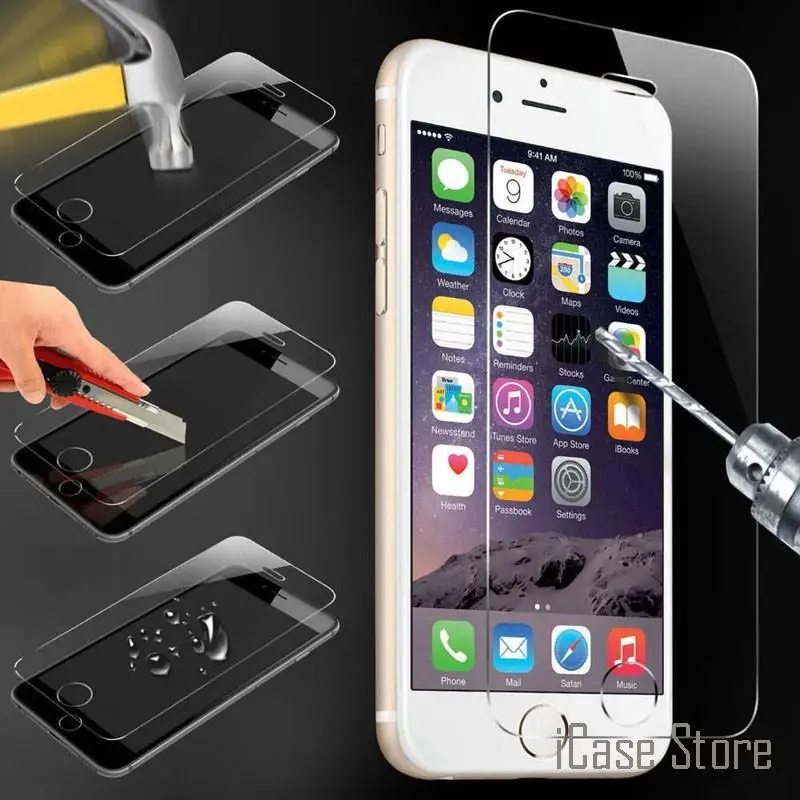 0 3 мм 9H протектор экрана из закаленного стекла для Iphone 4 4s 5 5S 6 6s Plus Защитная пленка