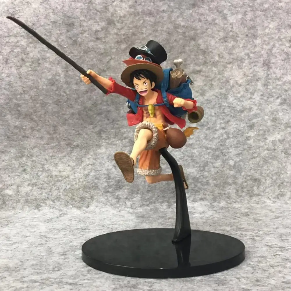 Новинка Лидер продаж аниме 20 см цельная обезьянка D. Luffy рюкзак Ace Sabo шляпа Фигурка