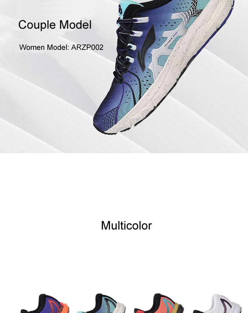 Li-Ning мужские беговые кроссовки для беговых прогулок с 4 амортизационными подкладами, спортивная обувь ARZP001 XYP876
