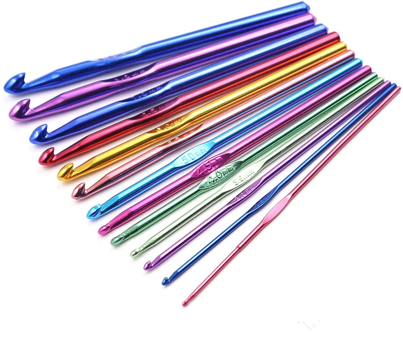 Крючки для вязания 14 шт./компл. разноцветные ранние крючки Набор пряжи аксессуары