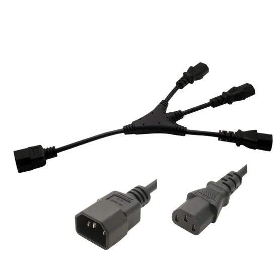 IEC C14 до 3 x C13 Y разделительный шнур 10A 250V male Женский|iec splitter|cordcord |