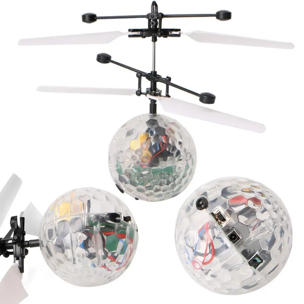 

5 Pcs Colorful Flying Ball LED Flashing Infrared Induction Helicopter Disco Magic Stage Lamp for Kid 2 Styles Dropshipping
