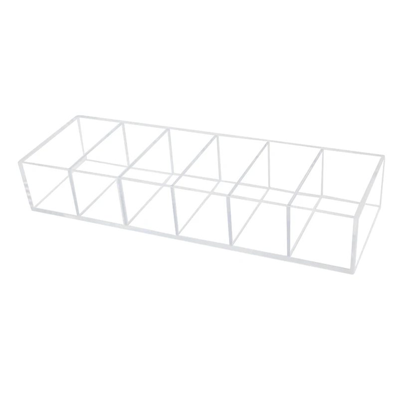 Акриловый Органайзер для макияжа с 6 отделениями прозрачный Регулируемый Чехол