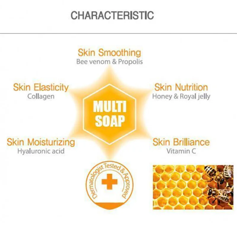 Shopify Прямая поставка Горячая Распродажа увлажняющее Медовое мыло бар ручной