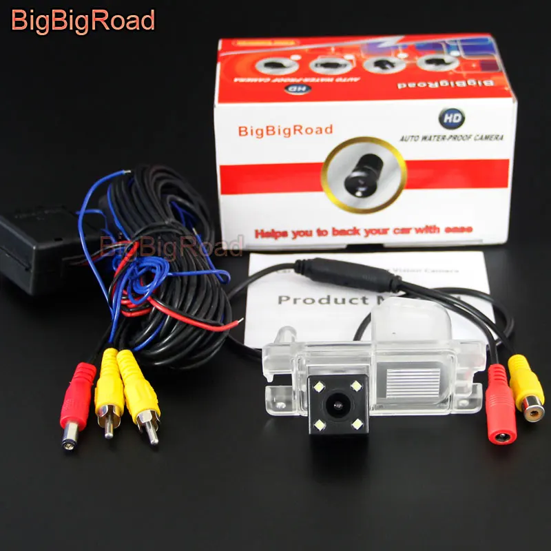 With Power Relay BigBigRoad Автомобильная камера заднего вида для Mitsubishi Pajero Pinin TR4 iO Американская версия/L200 Triton парковочная камера - Название цвета: With Power Relay