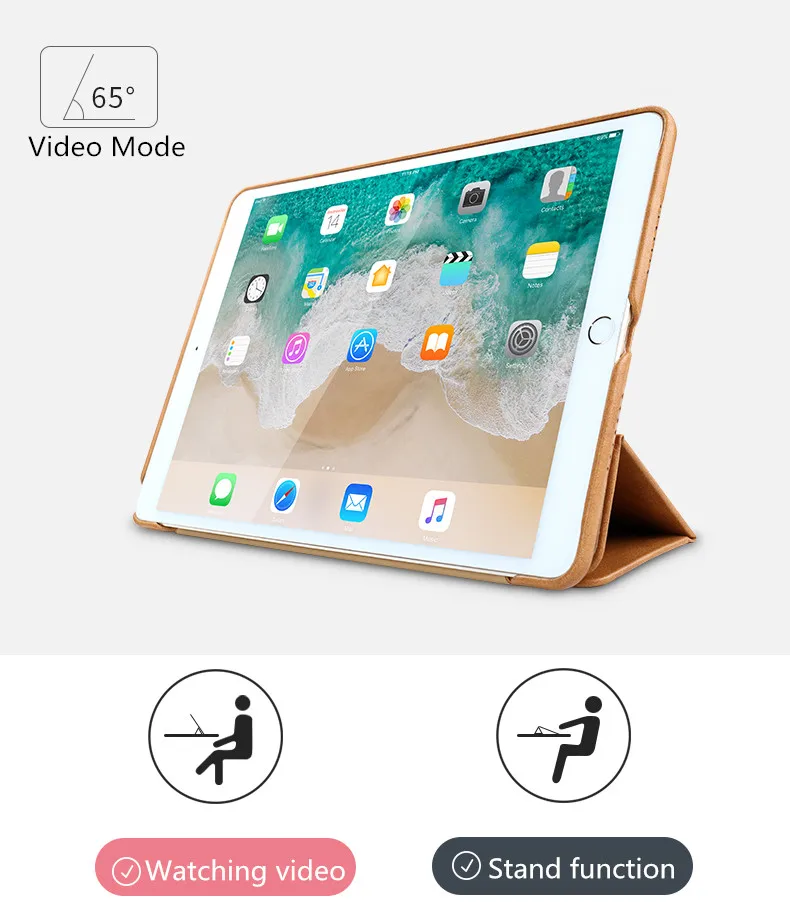 Чехол jisoncase из микрофибры для iPad 9,7, чехол с подставкой и слотом для карандашей, роскошный противоударный чехол-книжка для планшета, iPad A1893