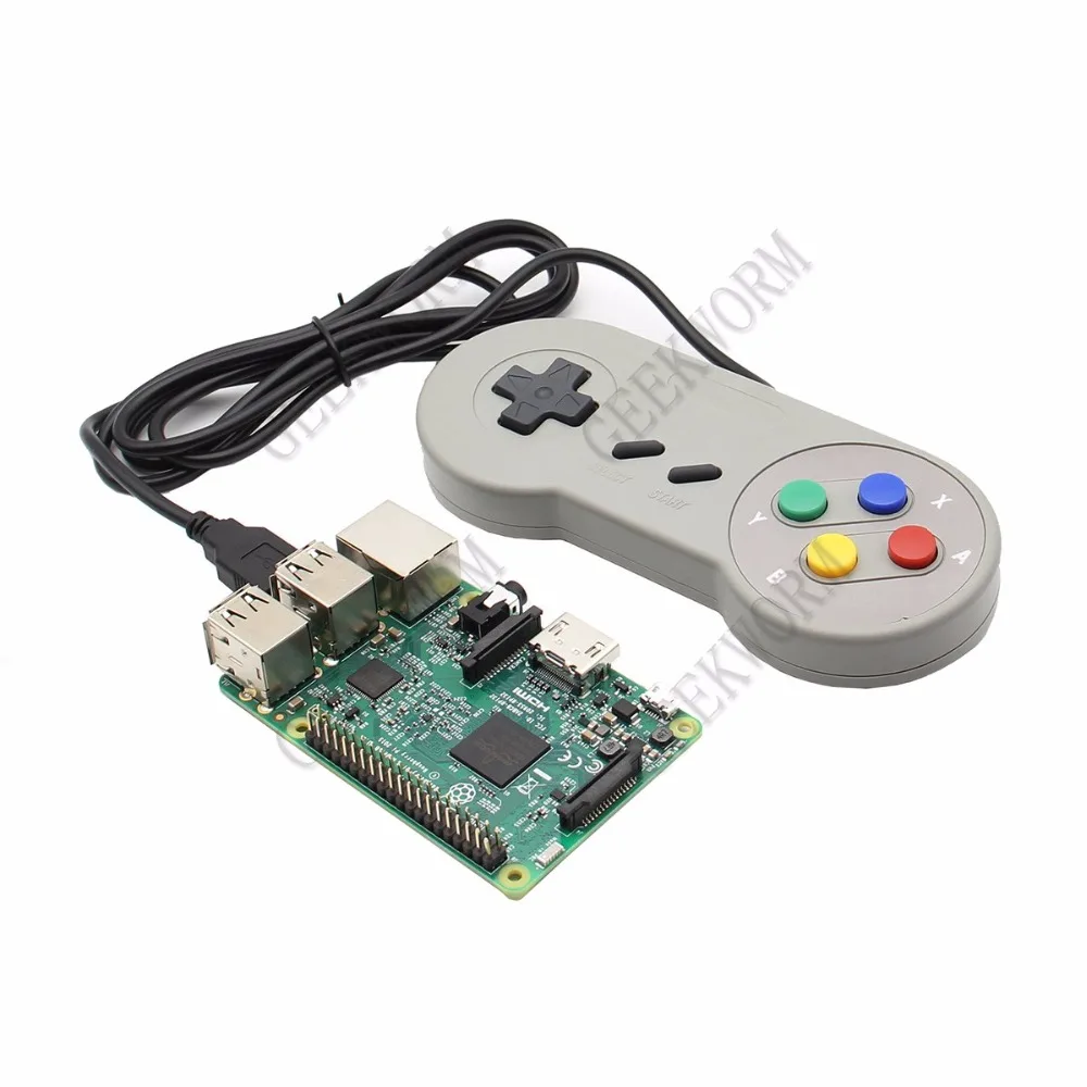 Raspberry Pi 3 Model B +/PC/NESPi чехол без драйвера 12 клавиш USB игровой контроллер с джойстиком