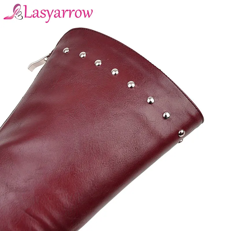 Lasyarrow/Модные женские осенние ботинки на Высоком толстом каблуке с острым носком