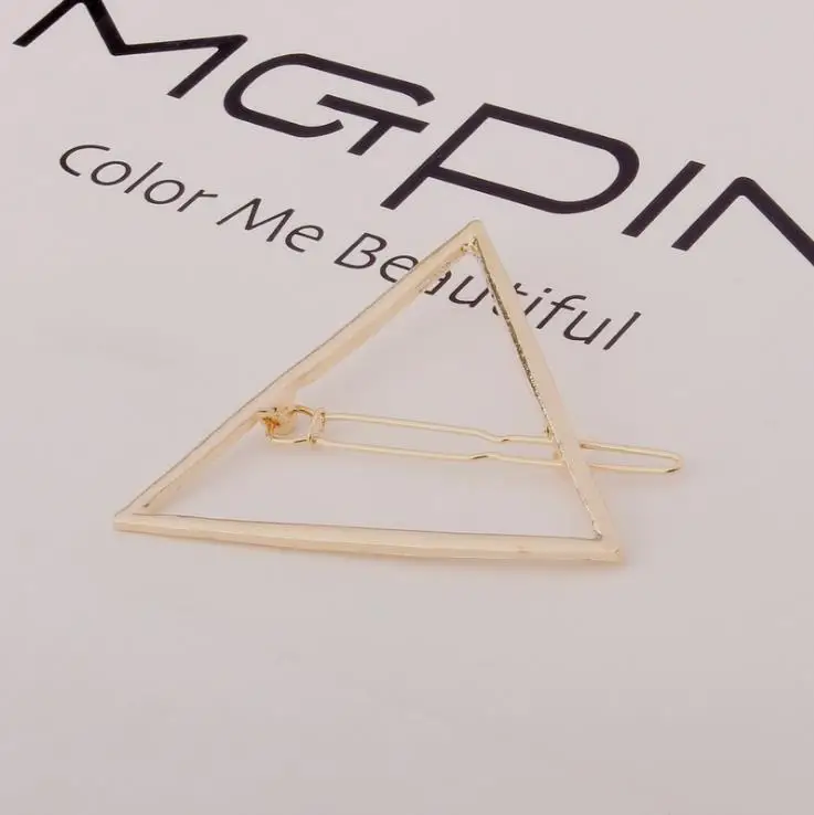 Европейская преувеличенная треугольная круглая заколка с Луной Геометрическая