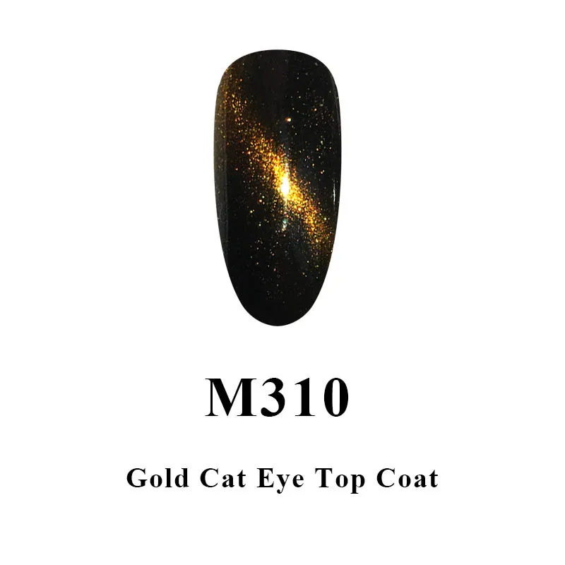 M310 10 мл, Магнитный Гель-лак с кошачьими глазами, светодиодный, УФ, замачиваемый, золотой, серебряный, полупрозрачный, 3D магнит, блестящий Полупостоянный Гель-лак - Цвет: M310